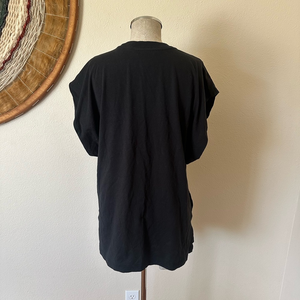 Athleta Black Basic Tee Oversized Classic Woman's M 100% Cotton - Picture 5 of 8